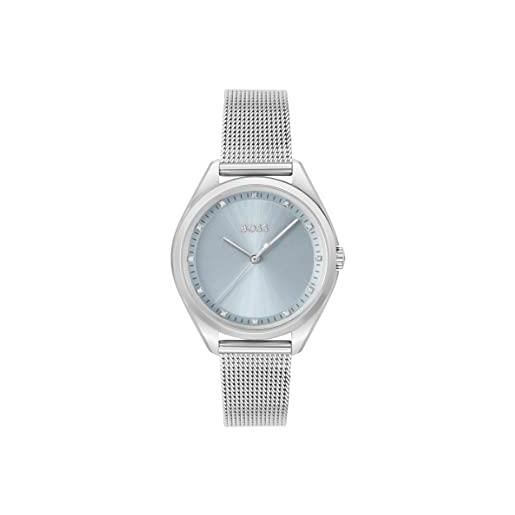Boss orologio analogico al quarzo da donna con cinturino in maglia metallica in acciaio inossidabile argentato - 1502667