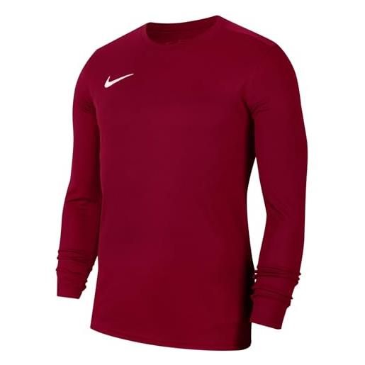 Nike park vii, jersey a manica lunga bambino, team red/(white), xl