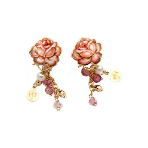 Gabriella Rivalta orecchini rose fiorellini grandi rosa