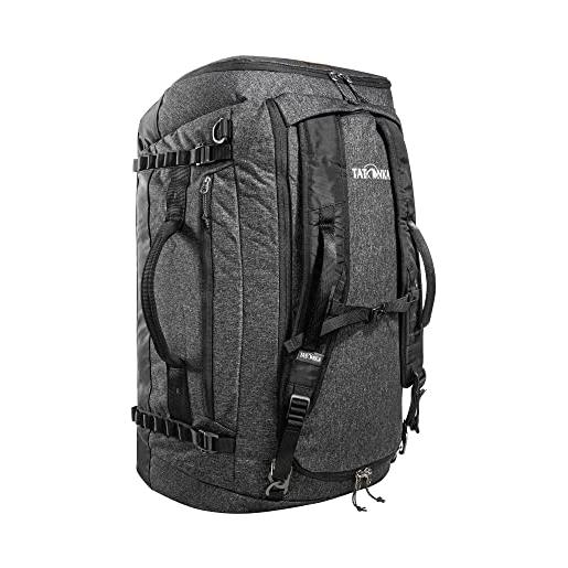 Tatonka duffle bag 65l - borsa da viaggio pieghevole con funzione zaino, richiudibile, piccola capacità di 65 litri, nero, 65 litri, zaino con piccolo ingombro e 65 litri di volume