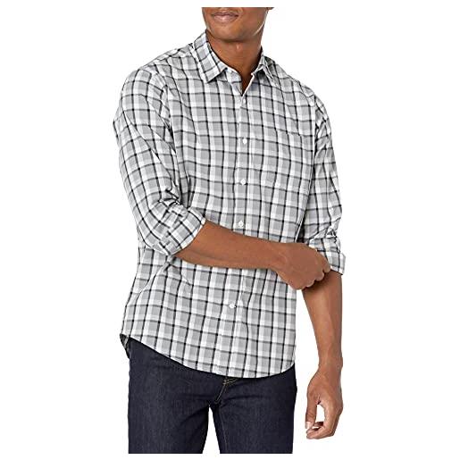 Amazon Essentials camicia casual in popeline a maniche lunghe vestibilità regular uomo, rosa, xxl