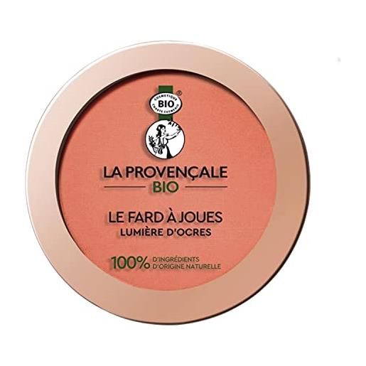 La Provençale Bio - fard light d'ocres certificato bio - blush effetto buona miniera - per tutti i tipi di pelle - tonalità: ocra d'oro (03)