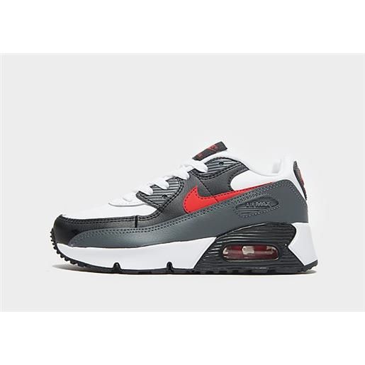 Nike air max 90 bambino, white/iron grey/black/university red