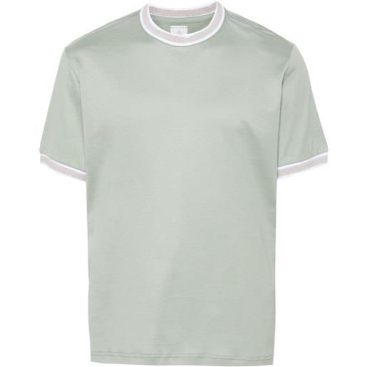 Eleventy t-shirt con dettaglio righe - verde