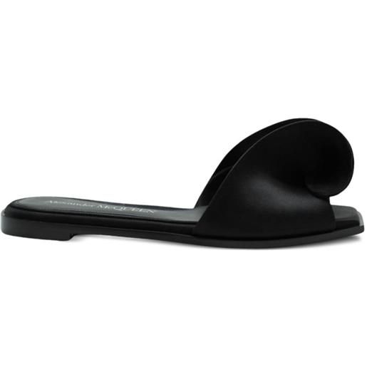 Alexander McQueen sandali con suola piatta - nero