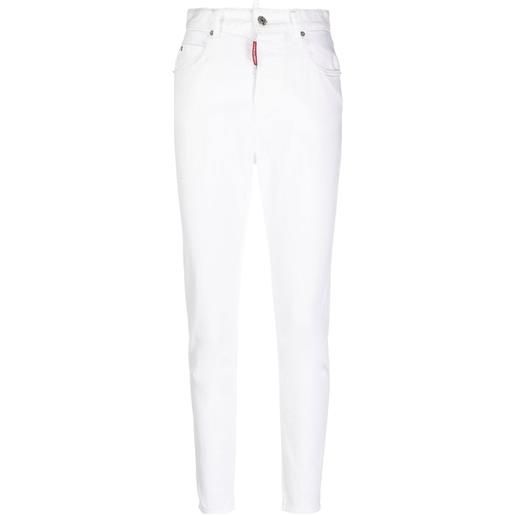 Dsquared2 jeans a vita alta - bianco