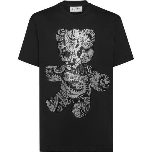 Philipp Plein t-shirt con stampa teddy bear - nero