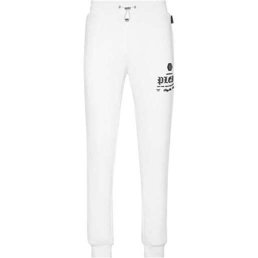 Philipp Plein pantaloni sportivi con stampa - bianco