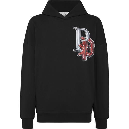 Philipp Plein felpa con cappuccio bulldogs - nero