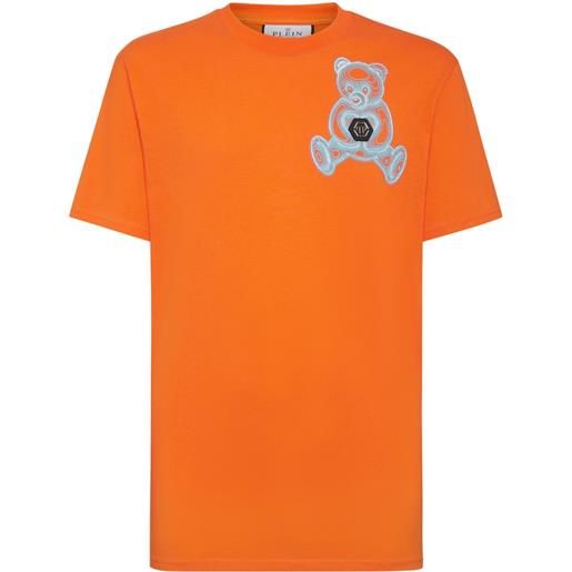 Philipp Plein t-shirt con stampa teddy bear - arancione