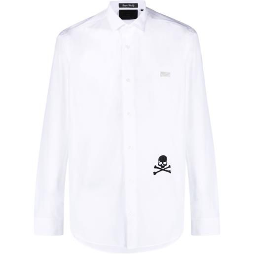 Philipp Plein camicia con dettaglio skull - bianco