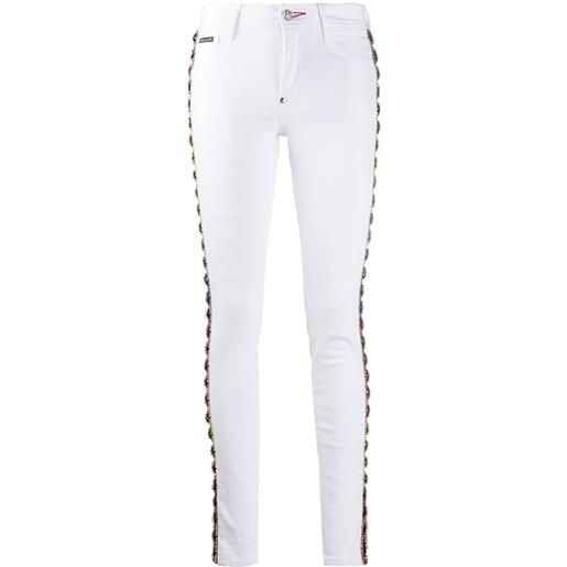 Philipp Plein jeans skinny con decorazione - bianco