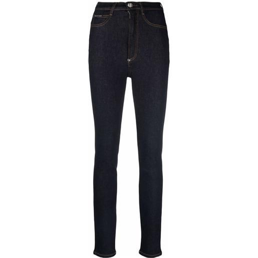 Philipp Plein jeans skinny a vita alta iconic - blu