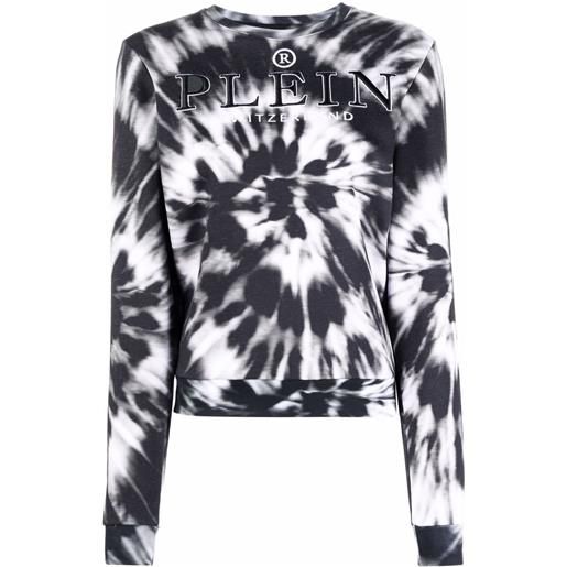 Philipp Plein felpa con fantasia tie dye - nero