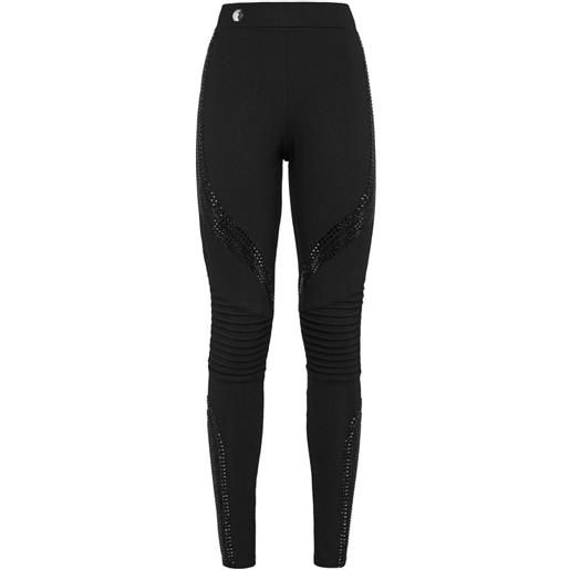 Philipp Plein leggings con decorazione - nero