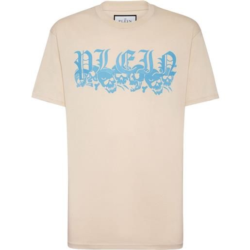 Philipp Plein t-shirt con stampa - toni neutri
