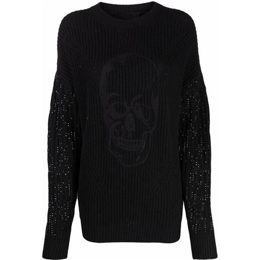 Philipp Plein maglione con decorazione - nero