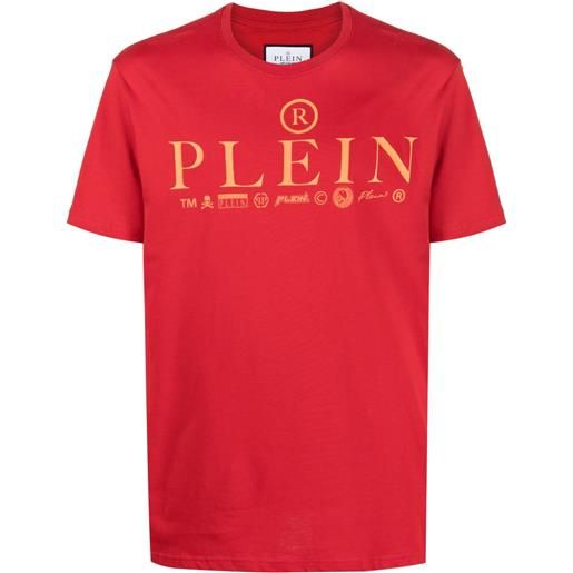 Philipp Plein t-shirt ss logos girocollo - rosso