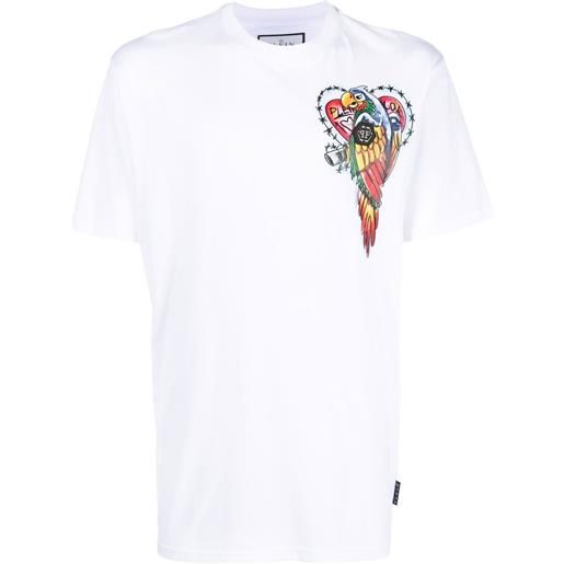 Philipp Plein t-shirt girocollo hawaii ss - bianco