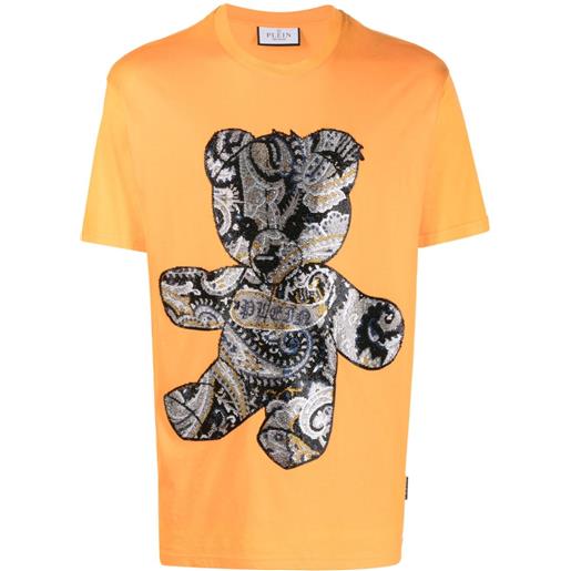 Philipp Plein teddy bear-print t-shirt - arancione