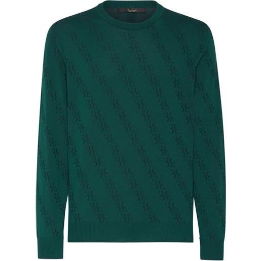 Billionaire maglione con logo a intarsi - verde