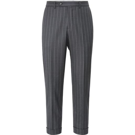 Brunello Cucinelli pantaloni sartoriali chalk-stripe - grigio