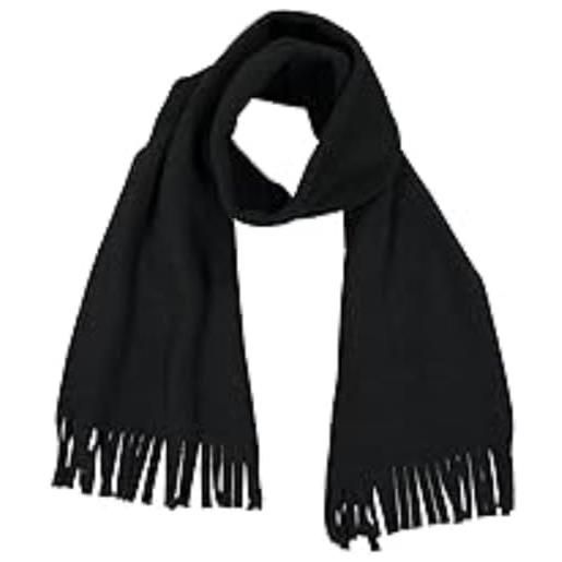 CMP - sciarpa in pile unisex 23x150 cm, nero, u