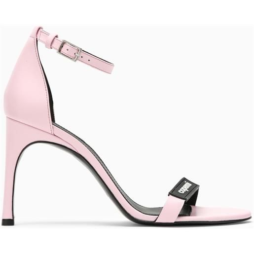 COPERNI sandalo alto rosa in pelle con logo