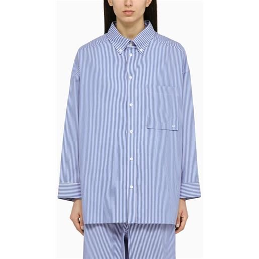 DARKPARK camicia button-down a righe azzurra/bianca in cotone