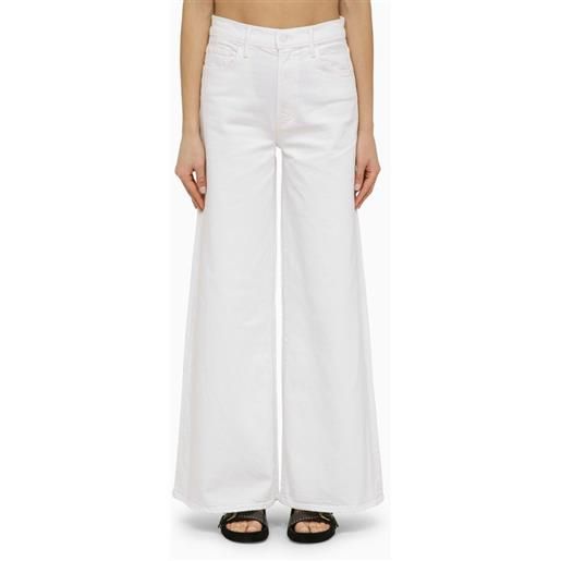 Mother pantalone the undercover bianco in denim