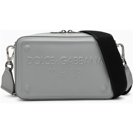 Dolce&Gabbana borsa a tracolla grigia in pelle di vitello