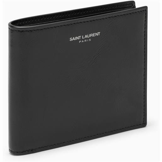 Saint Laurent portafoglio bi-fold nero in pelle