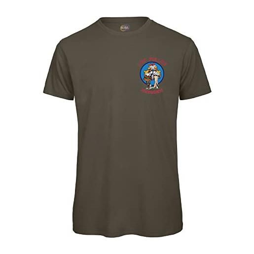 Boostit t-shirt solo fronte los pollos hermanos | serie breaking bad e better call saul | per uomo | maniche corte |100% cotone organico (m, verde)