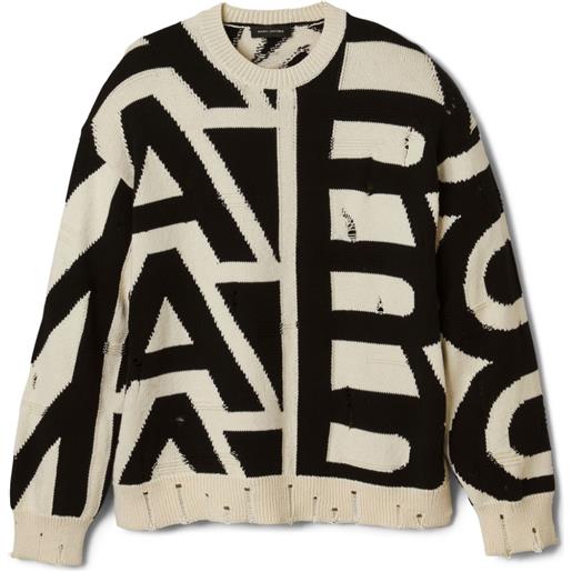 Marc Jacobs maglione con effetto vissuto - toni neutri