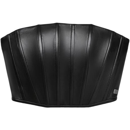 Marc Jacobs corsetto in pelle - nero