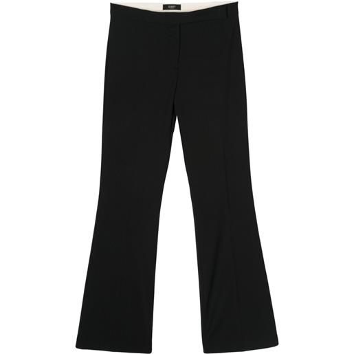 Seventy pantaloni svasati con pieghe - nero