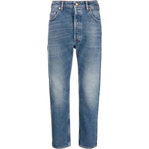 Golden Goose jeans affusolati con applicazione - blu