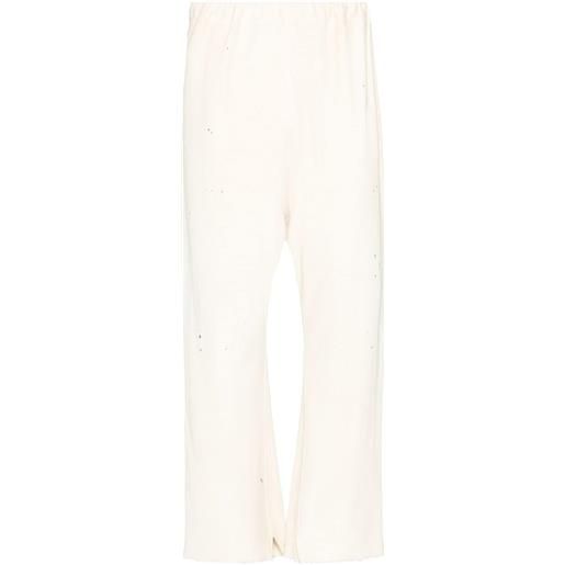 Maison Margiela pantaloni sportivi con dettaglio cut-out - bianco