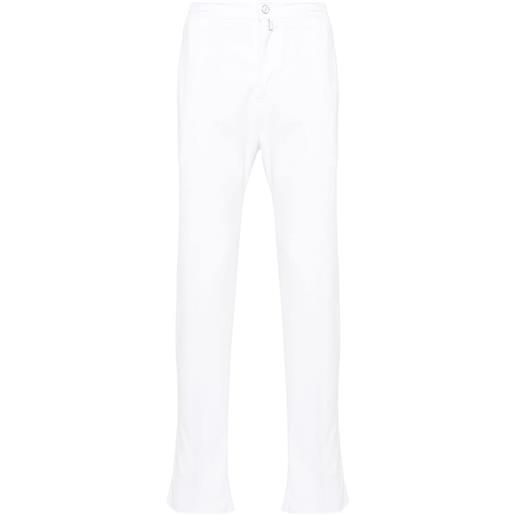 Kiton pantaloni con vita elasticizzata - bianco