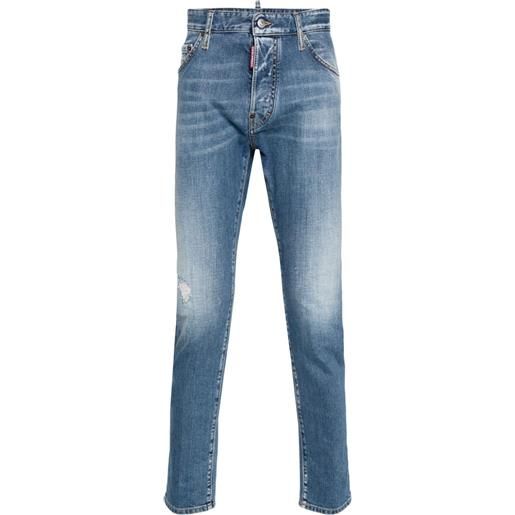 Dsquared2 jeans slim a vita media - blu