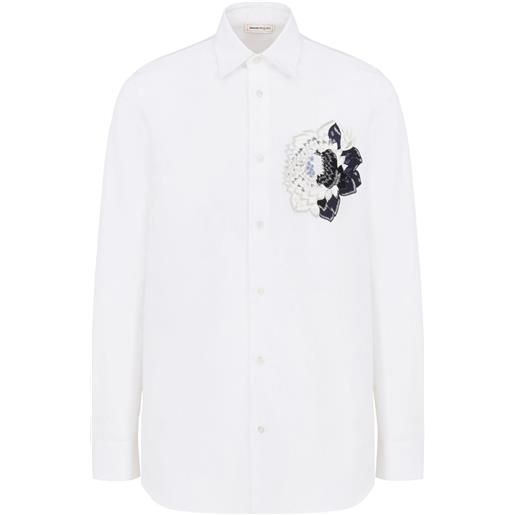Alexander McQueen camicia dutch flower - bianco