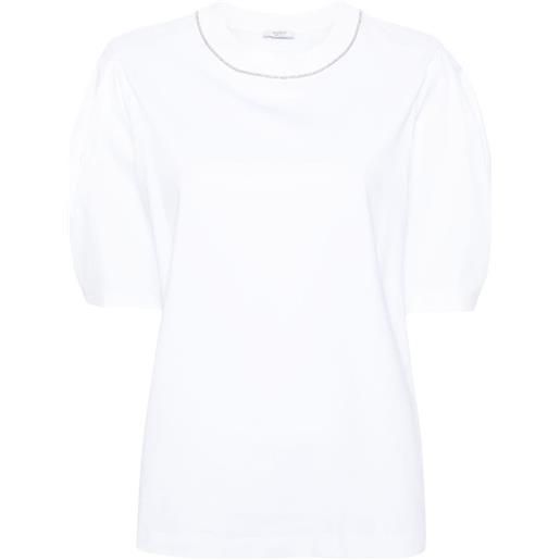 Peserico t-shirt elasticizzata - bianco