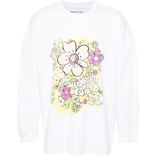 Martine Rose t-shirt festival flower - bianco