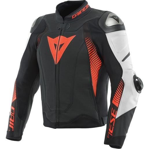 DAINESE - giacca DAINESE - giacca super speed 4 estiva nero-matt / bianco / fluo-rosso