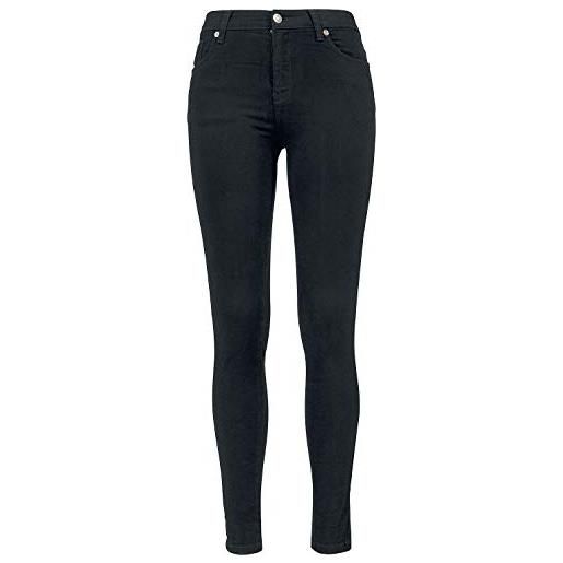 Urban Classics ladies skinny pants, pantaloni da donna, colore nero (black 7), taglia small