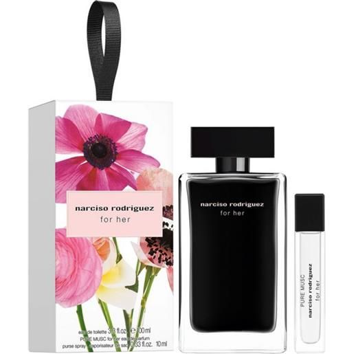 Narciso rodriguez for her eau de toilette 100 ml + pure musk 10 ml shopping pack