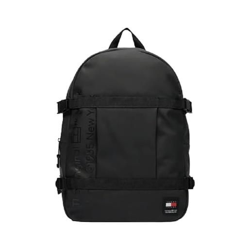 Tommy Jeans zaino uomo essential backpack bagaglio a mano, nero (black), taglia unica