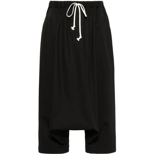 Yohji Yamamoto shorts con cavallo basso - nero