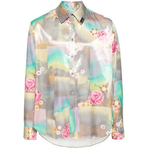 Martine Rose camicia con stampa iridescente - grigio