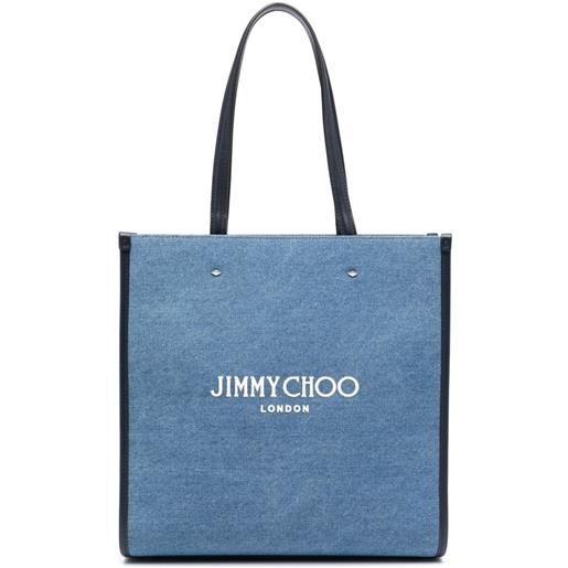 Jimmy Choo borsa tote con logo - blu